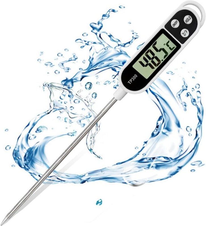 Beijiyi - Küchenthermometer, Küchenkochthermometer, Küchenfühlerthermometer, Grillthermometer 5-Sekunden-LCD-Display-The...