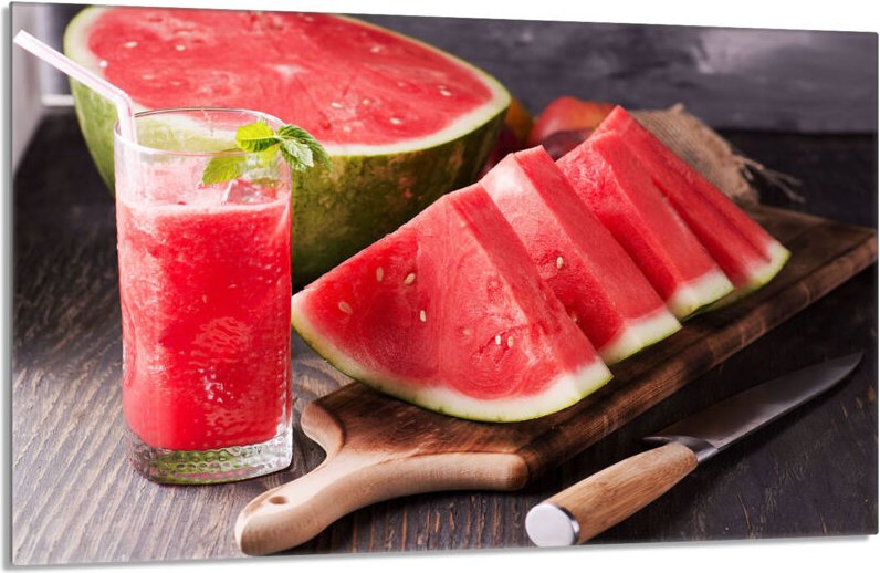 Glas-Herdplattenschutz 80x52 Wassermelone