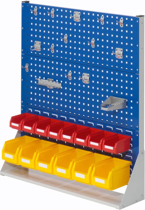 Kappes ®RasterPlan Stellwände einseitig Größe 3 - 2x Lochplatten 1x Schlitzplatte 1x Zubehörsortiment 29-teilig Enzianbl...