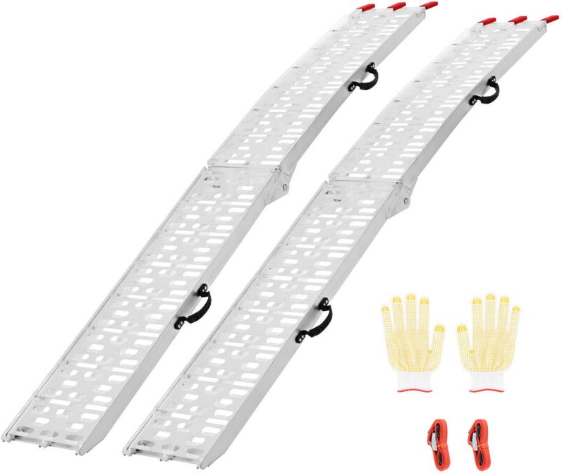 Mophorn - Aluminium-Rampen, 1500 lbs Tragkraft, 2-teilig, strapazierfähig, mit breiterer Oberfläche, universelle, stabil...