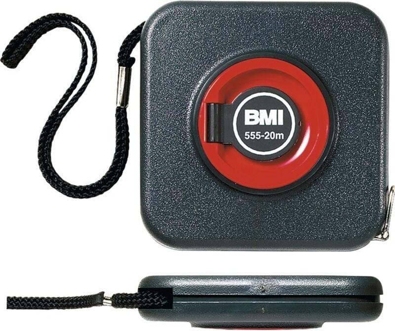 Weißes Stahlbandmaß, in Kapsel, 10 m - BMI