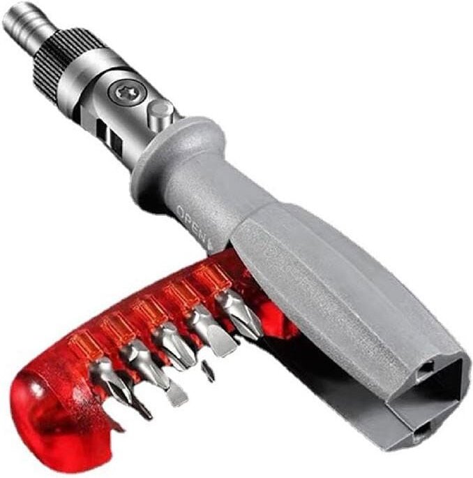10-in-1-Ratschenschraubendreher mit 10 magnetischen Bits. Langlebiger und verschleißfester Ratschenschraubendreher. 10-i...