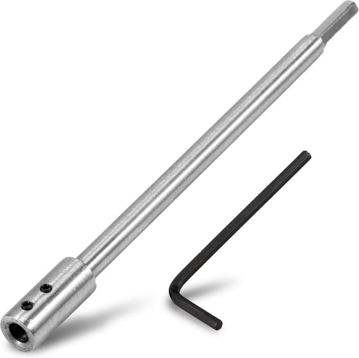 Tlily - Forstnerbohrer-Verlängerung für 3/8-Zoll-Rundschaft, Spatenbohrer-Verlängerung aus Kohlenstoffstahl, 1 Stück