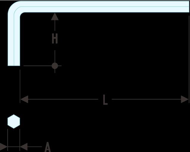 Facom 82H.9 Stiftschluessel kurz Sechskant 9 mm