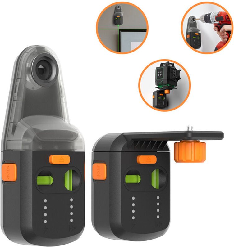4-in-1-Laserwasserwaage mit Wandsaugnapf, elektronischem Staubsauger und Stativ zum Aufhängen von Bildern und zur Heimde...