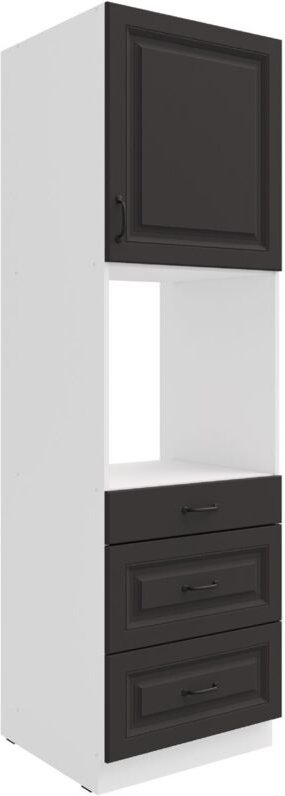 Küchen Preisbombe - Küchen Backofen Hochschrank 60 Stilo Grau Küchenzeile Küchenblock + Schubladen