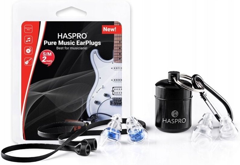 PURE MUSIC BLUE wiederverwendbare Ohrstöpsel Haspro 4 Stück