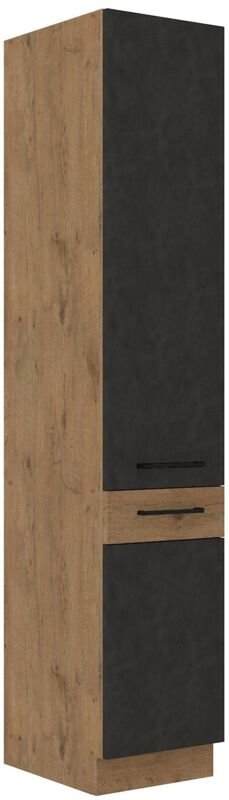 Küchen Preisbombe - Vigo Hochschrank 40 cm Eiche Lancelot Matera Grau Küchenzeile Küchenblock Küche