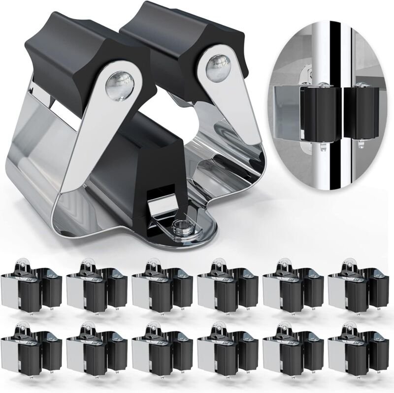 12 Stück Wandbesenhalter, Besen-Organizer, die Dicke der Besenaufbewahrung beträgt 0,7 mm und nicht 0,4 mm, Besenaufhäng...
