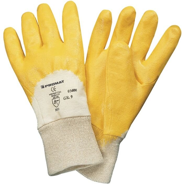 Promat - Handschuhe Lippe Größe 8 gelb Nitrilbeschichtung en 388 PSA-Kategorie ii