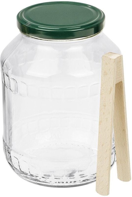 Gurkenglas mit Zange