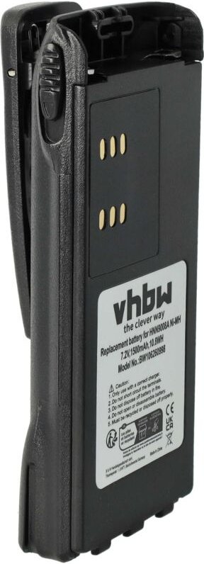 Vhbw - Akku Ersatz für Motorola HMNN4159, HNN4001, HNN4003, HNN9008 für Funkgerät, Walkie Talkie (1500mAh, 7,2V, NiMH) +...