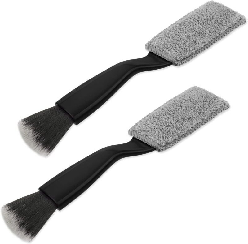 2er-Pack Doppelkopfbürste, 2-in-1-Staubbürste für den Innen- und Außenbereich des Autos, kratzfestes Auto-Reinigungswerk...