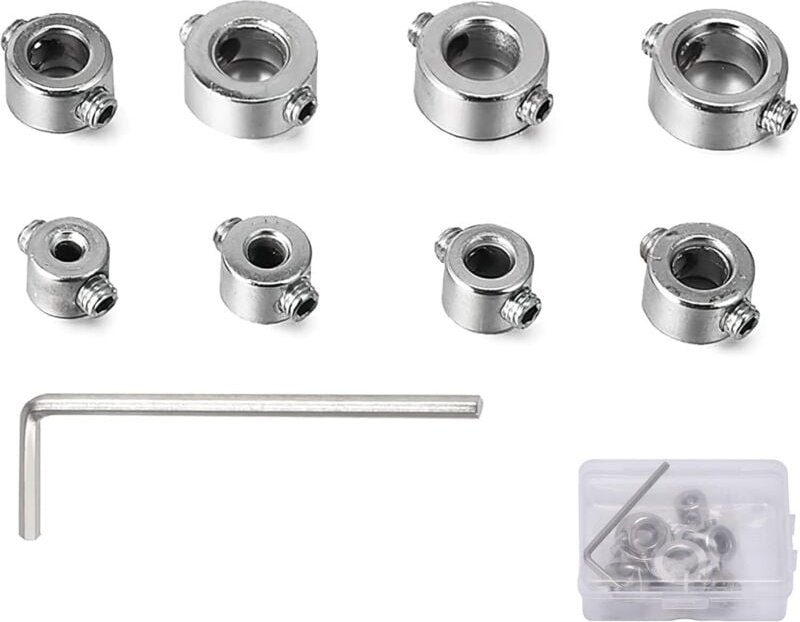 Bluedeer - 9 tlg Tiefenanschlagringe Set, Bohrtiefenbegrenzer Begrenzen Sie Die Tiefe Des Bohrers, 3-12mm Präzise Bohrti...