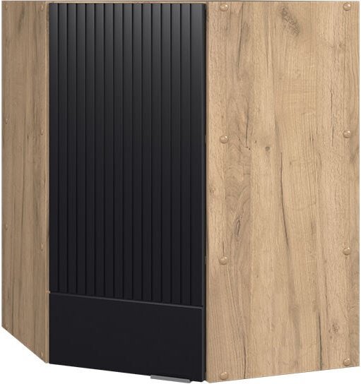 Vicco - Eckhängeschrank Fame-Line, Schwarz gestreift, 57 cm