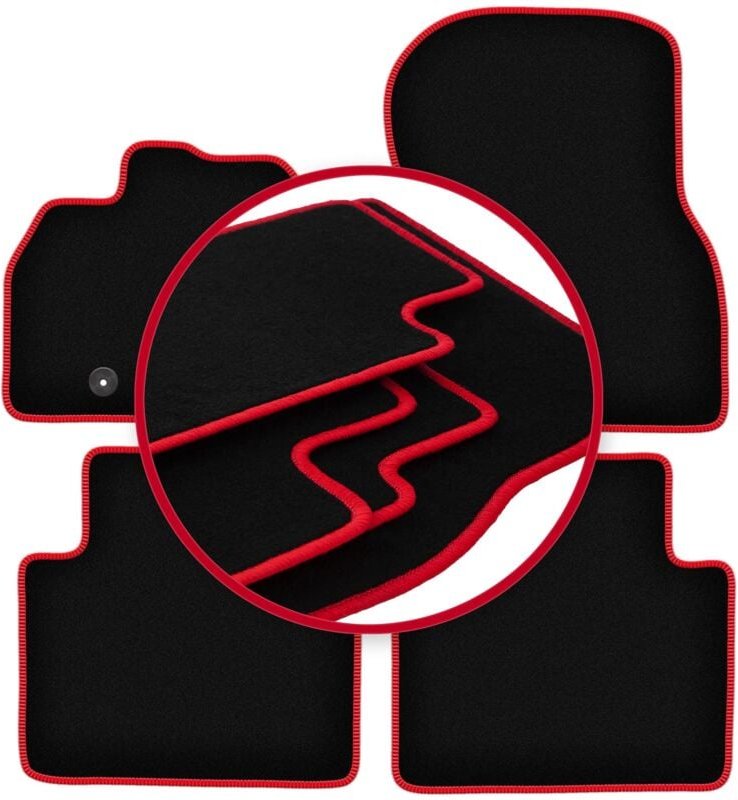 CARLUX-RED Autofußmatten für: Renault Zoe II Fließheck (2018-)
