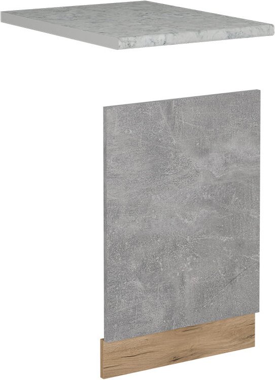 Frontblende R-Line, Beton, 45 cm , ap Marmor Vicco