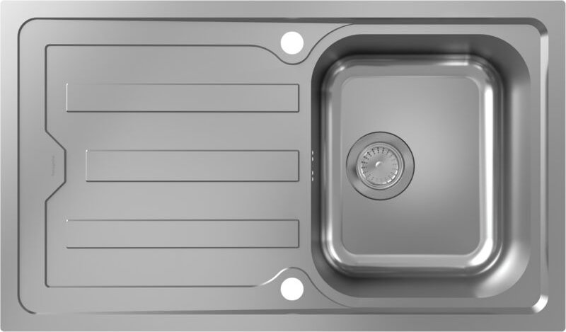 Thumbnail - S44 Einbauspüle 342, Edelstahl, mit Abtropffläche lang, - Hansgrohe