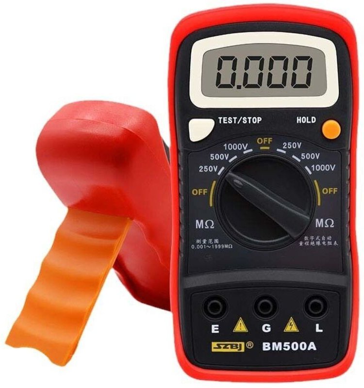 Ymyny - BM500A 1000-V-Digitalmultimeter, LCD-Widerstandstester, digitales Isolationswiderstandsmessgerät, Megohmmeter, e...