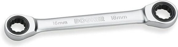 Flacher Umschalt-CrV-Ratschenschlüssel, 16x18 mm Dogher 456-16-18