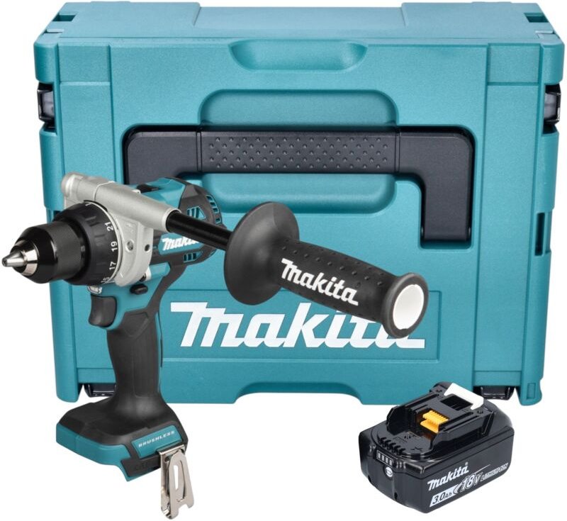 Makita DDF 492 F1J Akku Bohrschrauber 18 V 141 Nm Brushless + 1x Akku 3,0 Ah + Makpac - ohne Ladegerät