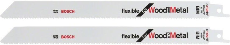 Bosch 2 Säbelsägeblatter S 1122 HF Flexible for Wood and Metal BIM 2608656270