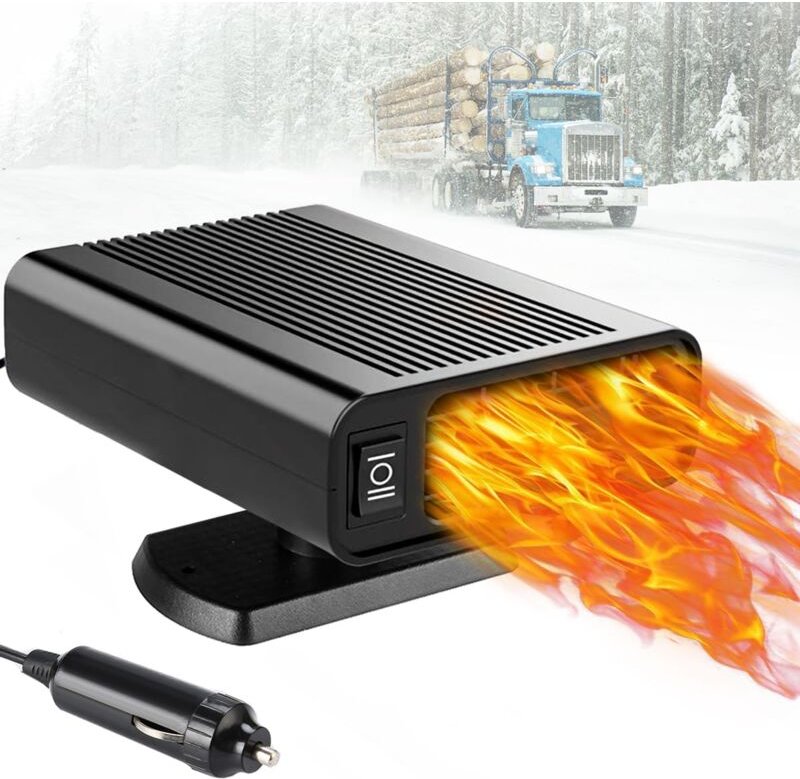 Tragbare Autoheizung, 12 v, beschlagfrei, 2-in-1-Heizung/Kühlung, Mini-Autoheizung mit Plug-in-Zigarettenanzünder, Winds...