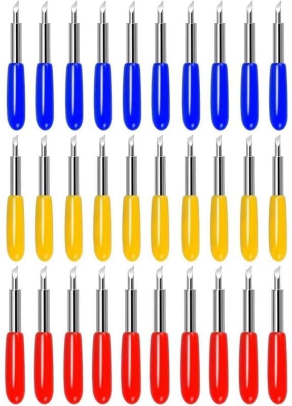 30 Stück Ersatzklingen für Vinyl-Schneidemaschinen (mehrfarbig)