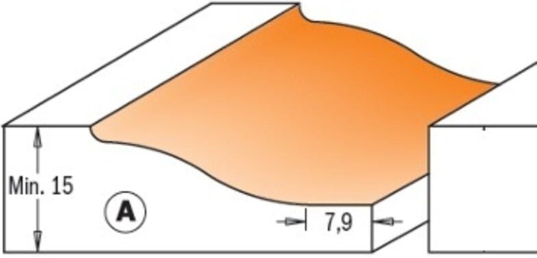 990.501.11 Horizontaler Türfräser C/cusc.hm S=12 D=82.5x15 (A)