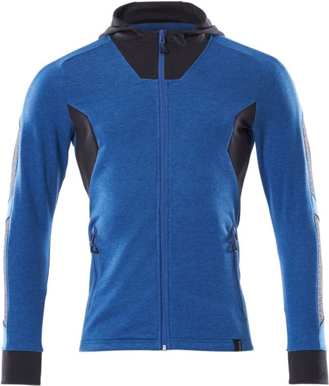 Mascot Kapuzensweatshirt ACCELERATE mit Reißverschluss, moderne Passform Gr.XS azurblau/schwarzblau