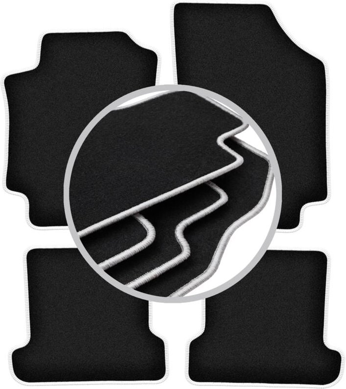 CARLUX-SILVER Autofußmatten für: Peugeot 307CC Cabrio (2003-2008)