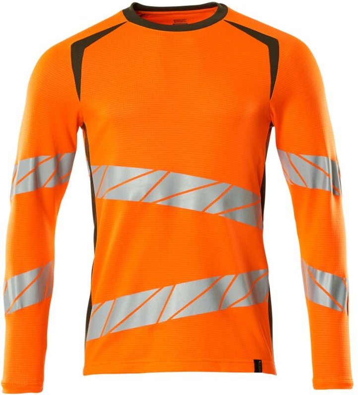 Mascot T-Shirt, langarm 19081-771-1433 Gr. 4XL hi-vis orange/moosgrün
