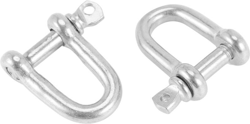 304 Edelstahl Schraubstift D-Stil Kette Dee Schäkel 4mm für Takelage Packung mit 2