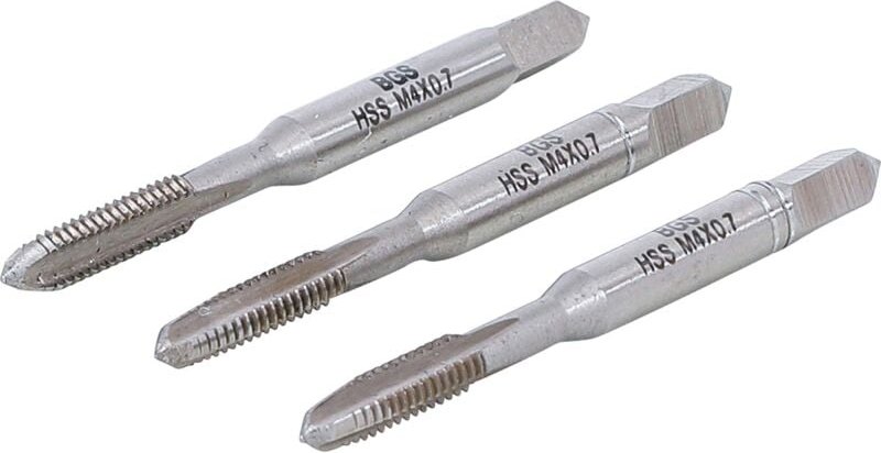 Bgs Technic - Gewindebohrer-Satz Vor-, Mittel- und Fertigschneider hss-g M4 x 0,7 3-tlg.