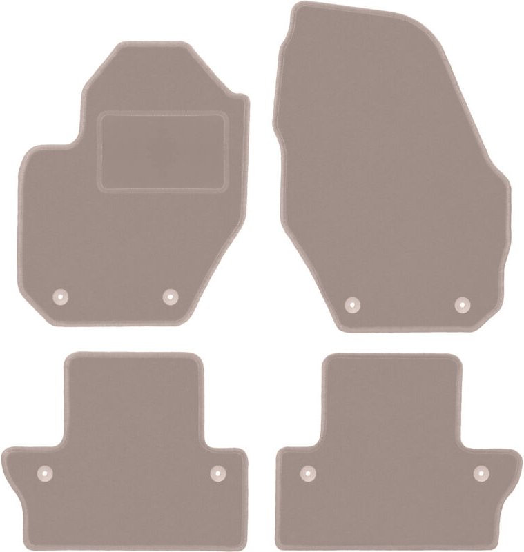 Beige Veloursmatten für: Volvo XC60 I Crossover (2008-2017)