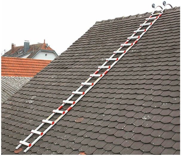 Echelle Direct - Aluminium-Dachleiter 6.25 m (5x1,25m) - Mit Haken - HIM4538/250/625