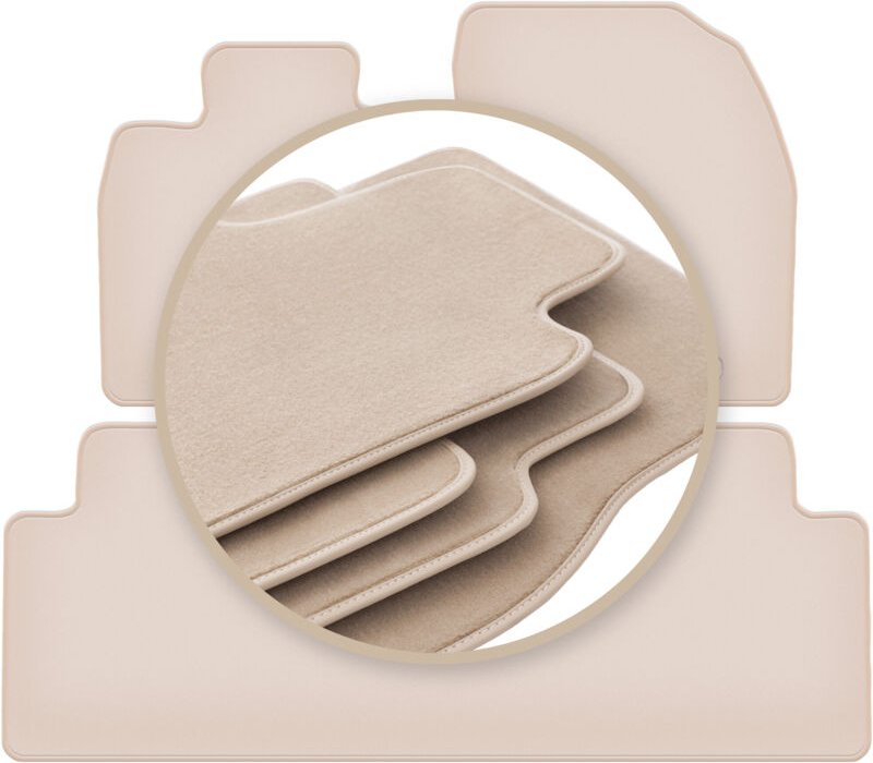 Beige PREMIUM-Matten für: Toyota Avensis III T27 Kombi, Liftback, Limousine 2009-2018