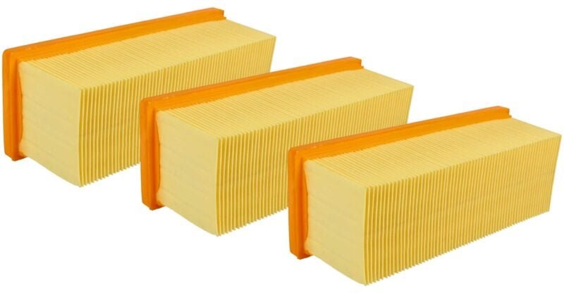 3x Flachfaltenfilter kompatibel mit Kärcher 3001 hot, 3001, A2701, a 2701, A2731 pt, 2801 plus Staubsauger - Filtereleme...