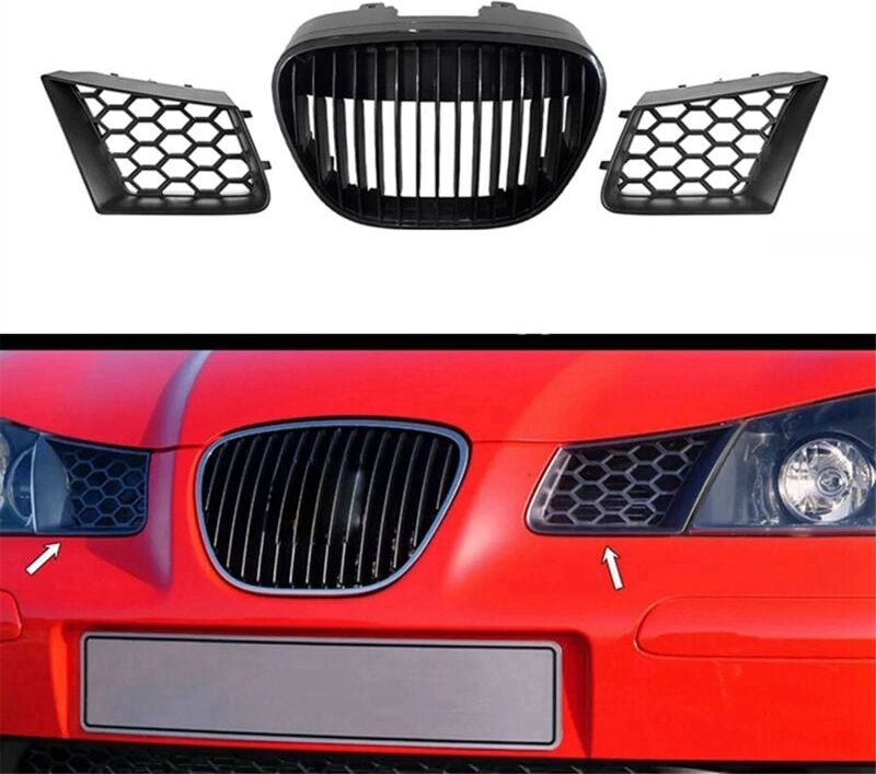 Tlily - Auto Front Zentrale Badgeless Grill Grille für Sitz Typ 6L 2002-2009 6L085365 4 9182921
