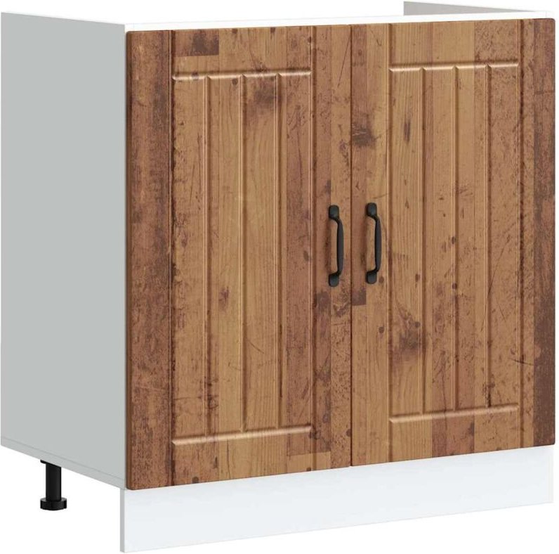 Spülenunterschrank Lucca Altholz-Optik Holzwerkstoff Vidaxl