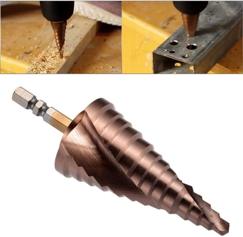 HSS M35 – Spiralbohrer mit Sechskantschaft, geriffelt, für Holz, Stahl, Aluminium, Metall – Lochsäge 6–35 mm – 0,25 Zoll...