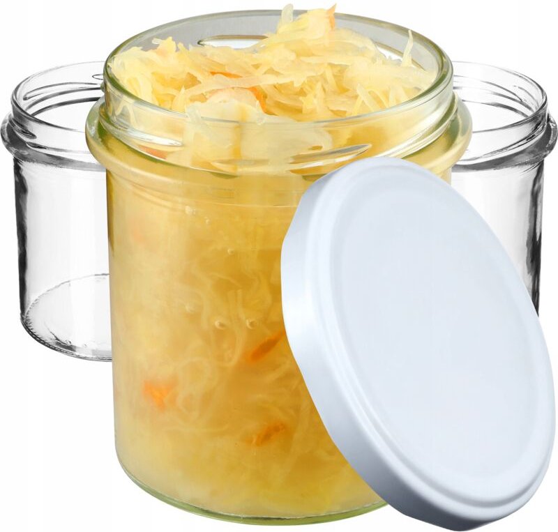 Kadax - Marmeladengläser 350ml, fi82 mm, Einmachgläser mit Schraubdeckel, Honiggläser, Einweckgläser,