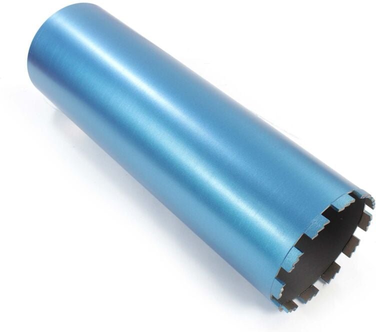 Wiltec Diamantbohrkrone Typ 1 (Shark) Ø 152 mm, Bohrkrone 450 mm, 1¼ UNC Nassbohrkrone, Diamantbohrer für Beton, Stein, ...