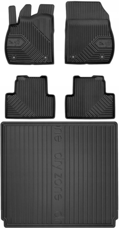 SET 77 Fußmatten und Fußmatten OPEL Zafira C 2012-2019 5 Sitze