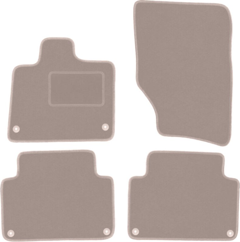 Beige Velours-Fußmatten für: Audi Q7 I 4L SUV (2005-2015)