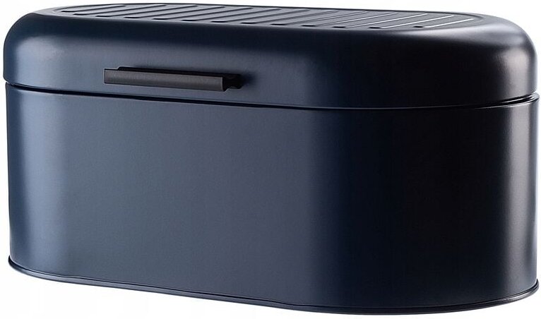 Kadax - Brotkasten aus Stahl, 34x17x15cm Brotbehälter, Vintage Brotdose mit Deckel