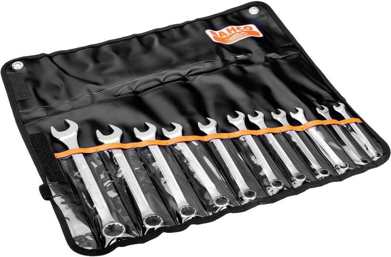 Bahco - Satz metrische Ring-Maulschlüssel - 11-tlg./Kunststofftasche, 8-22 mm