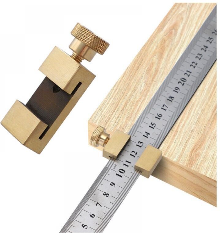 Edelstahllineal, Linealwerkzeug, Messingstahllinealblock, Linealanschlag, 30 cm Markierungslineal, Markierungswerkzeug f...
