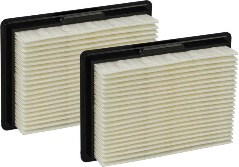 2x Flachfaltenfilter kompatibel mit Bosch EasyVac gas 12 v 3 601 JE3 001 Staubsauger - Filterelement - Vhbw