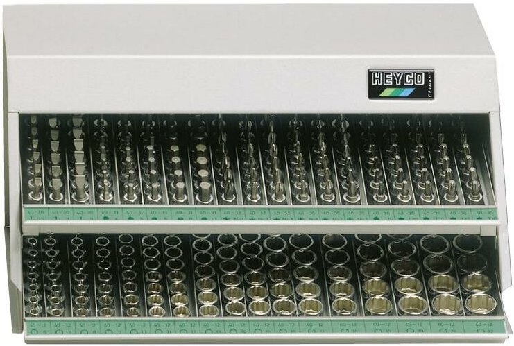 40-88-M/AF Kombi-Spender mit Steckschlüssel- und Schraubendreher-Einsätzen, 347-tlg., 3/8'